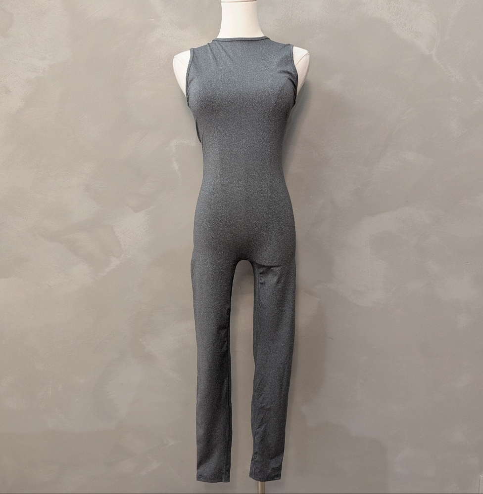 Lounge Dark Grey Sleeveless Cozy Jumpsuit